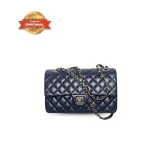 [True-to-ORIGINAL] Chanel Classic 11.12 Handbag Navy Blue For Women 9.9in/25.5cm A01112 Y04059 NL300