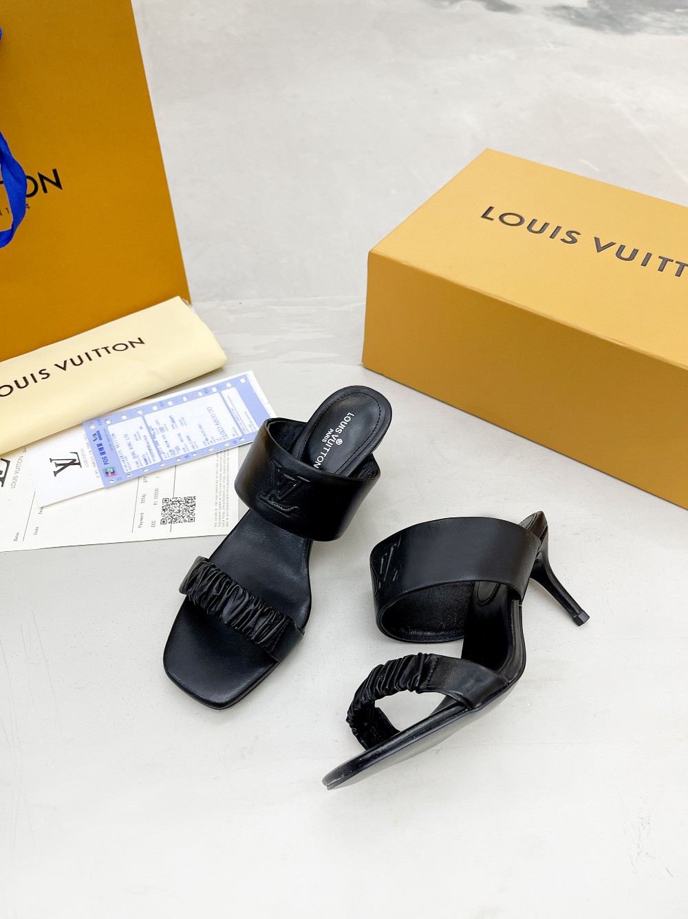 Louis Vuitton Women’s Drapy Mule Black For Women LV 1AAB39 - Image 7