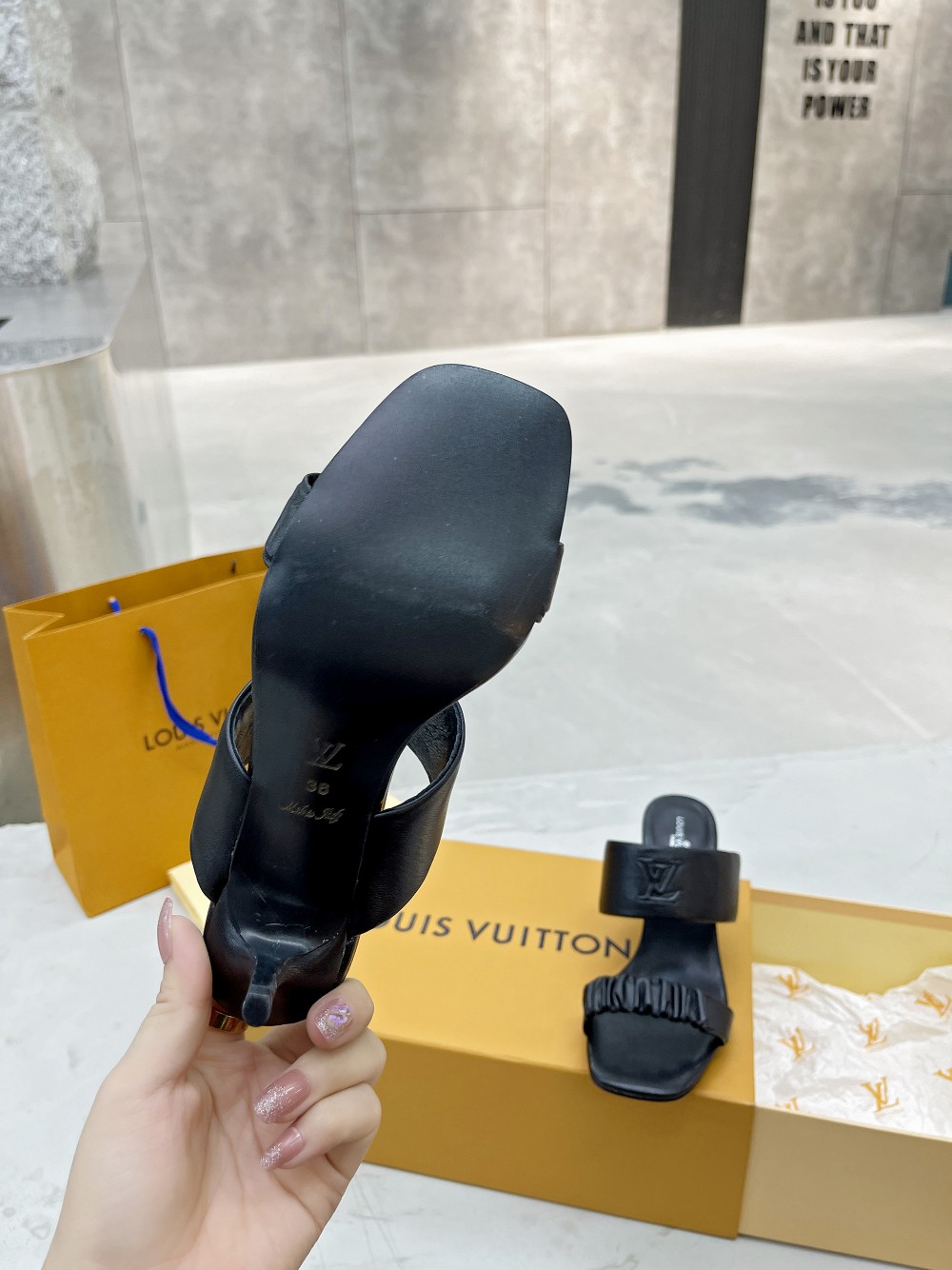 Louis Vuitton Women’s Drapy Mule Black For Women LV 1AAB39 - Image 5