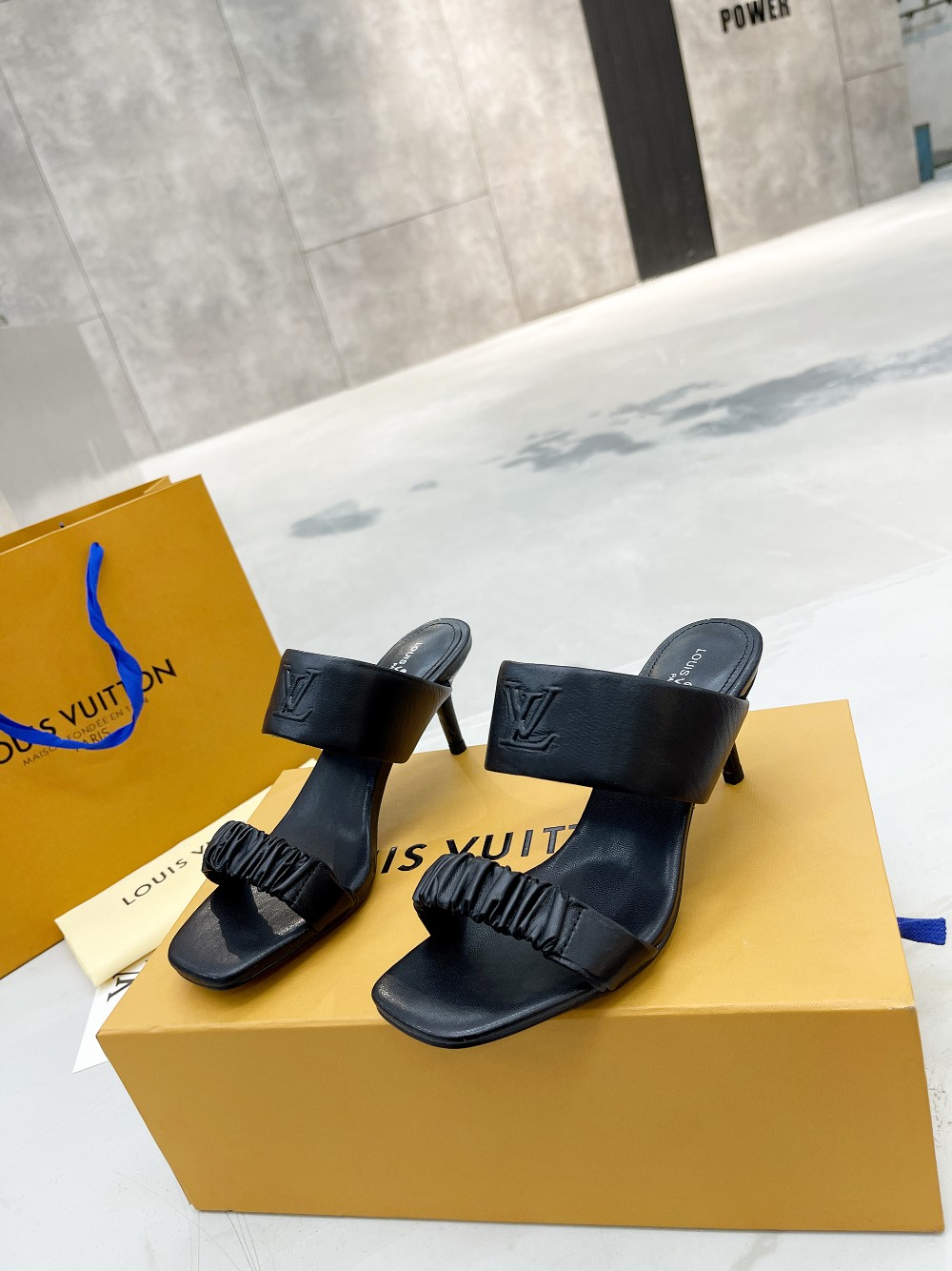 Louis Vuitton Women’s Drapy Mule Black For Women LV 1AAB39 - Image 4