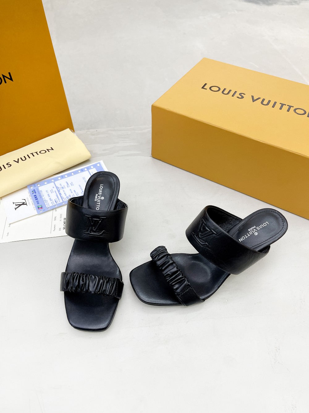 Louis Vuitton Women’s Drapy Mule Black For Women LV 1AAB39