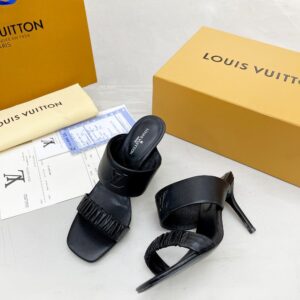 Louis Vuitton Women’s Drapy Mule Black For Women LV 1AAB5P