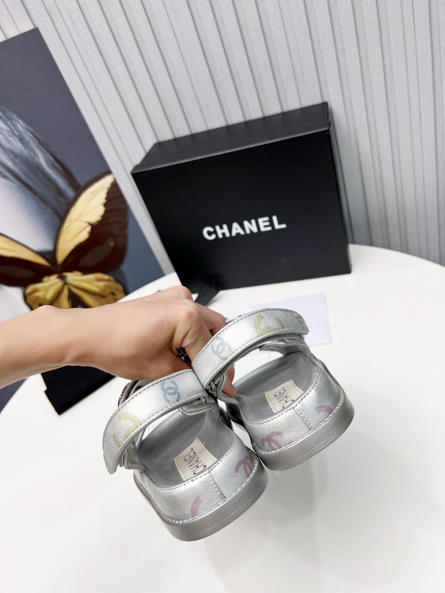 Chanel Women’s Sandals Sliver For Women - Image 4