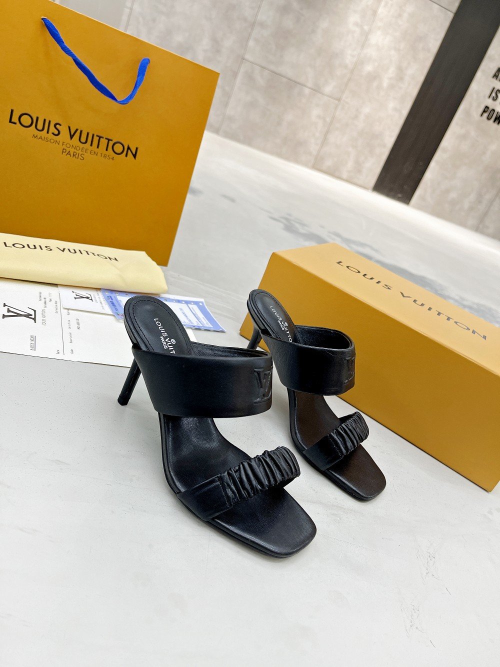 Louis Vuitton Women’s Drapy Mule Black For Women LV 1AAB5P - Image 6