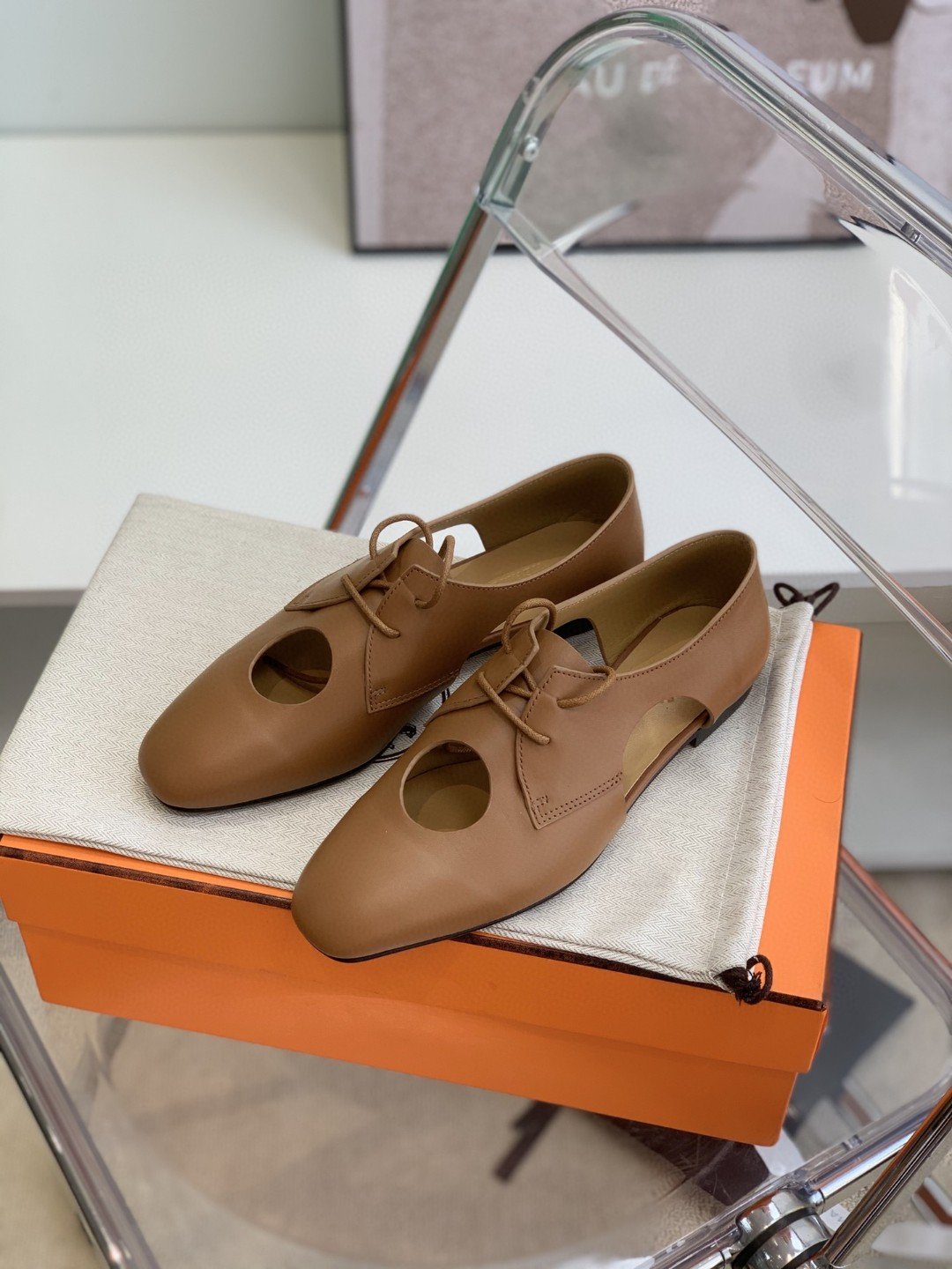 Hermes Epoca Oxford Shoe Brown For Women, Women’s Shoes H221024Z - Image 3