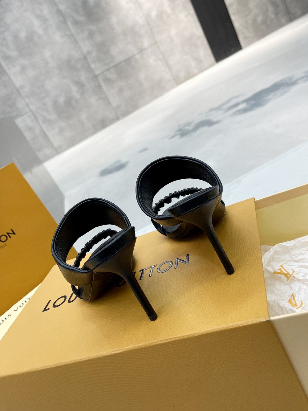 Louis Vuitton Women’s Drapy Mule Black For Women LV 1AAB5P - Image 4