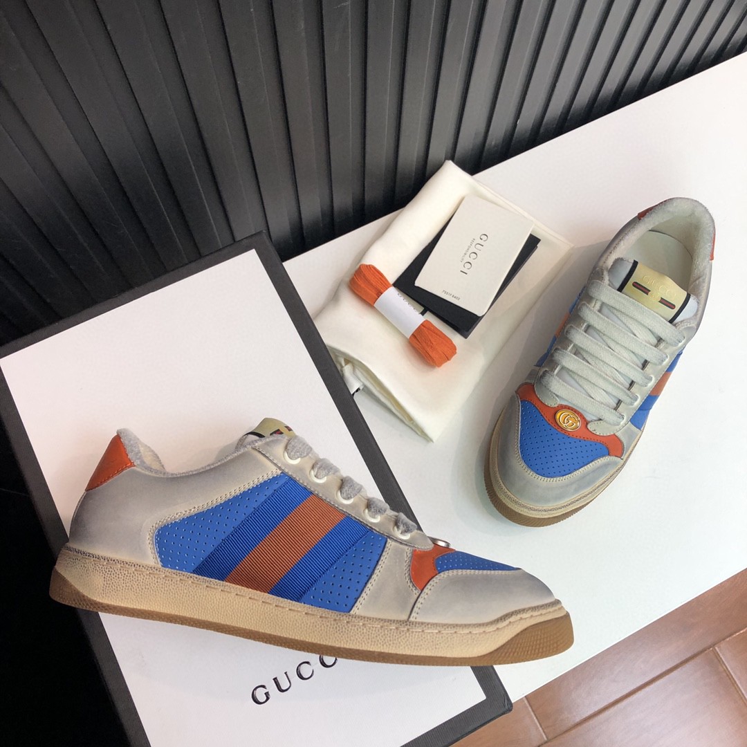 Gucci Women’s Screener Low-Top Blue White For Women 546163 0YI20 9581 - Image 3