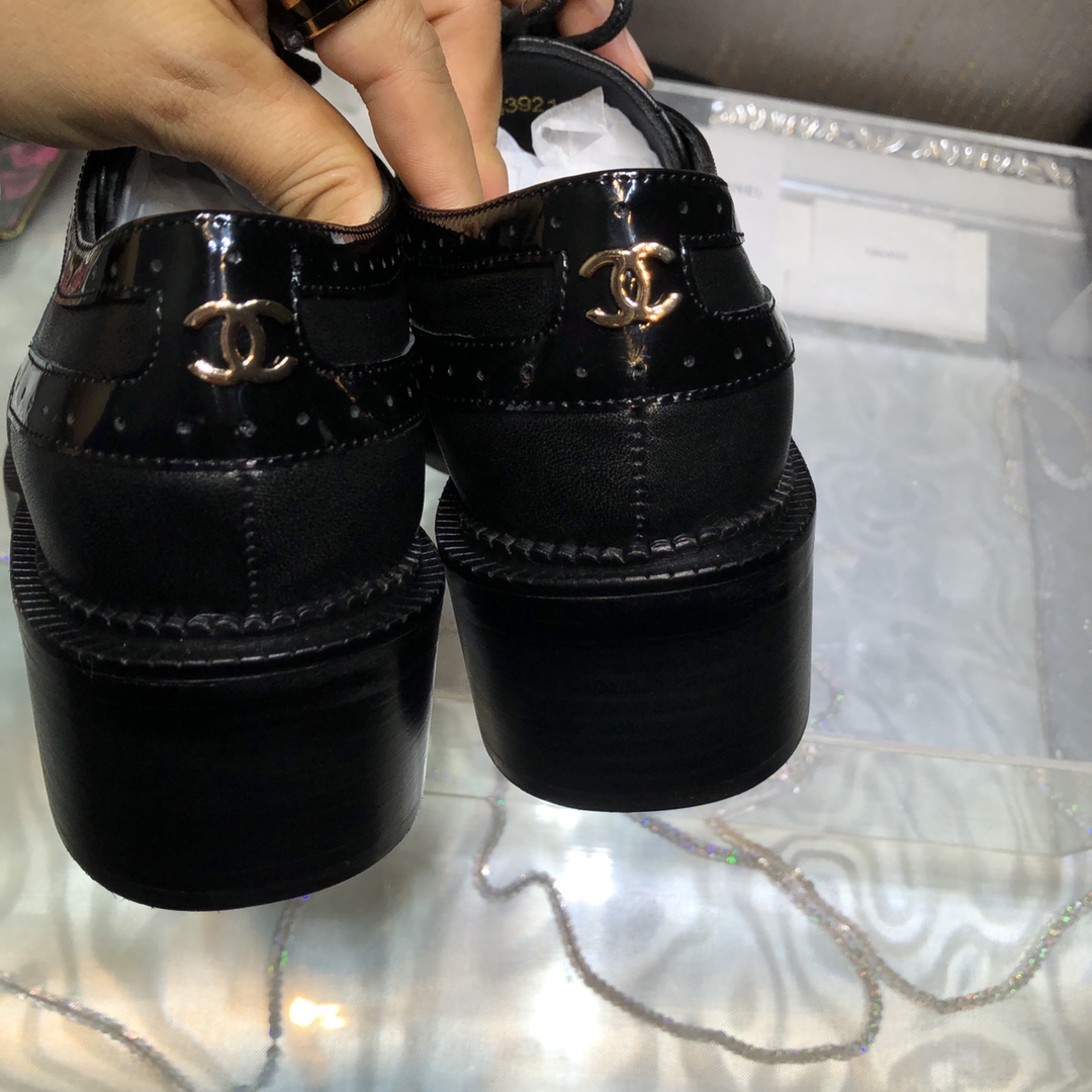 Chanel Women’s Laced Shoes Black For Women - Image 4