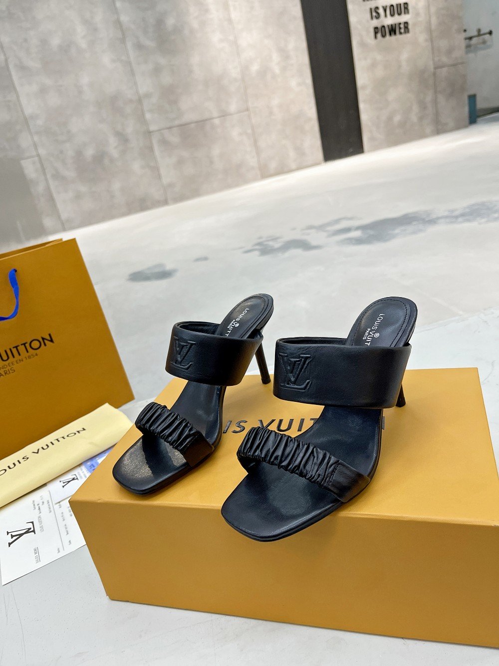 Louis Vuitton Women’s Drapy Mule Black For Women LV 1AAB5P - Image 3