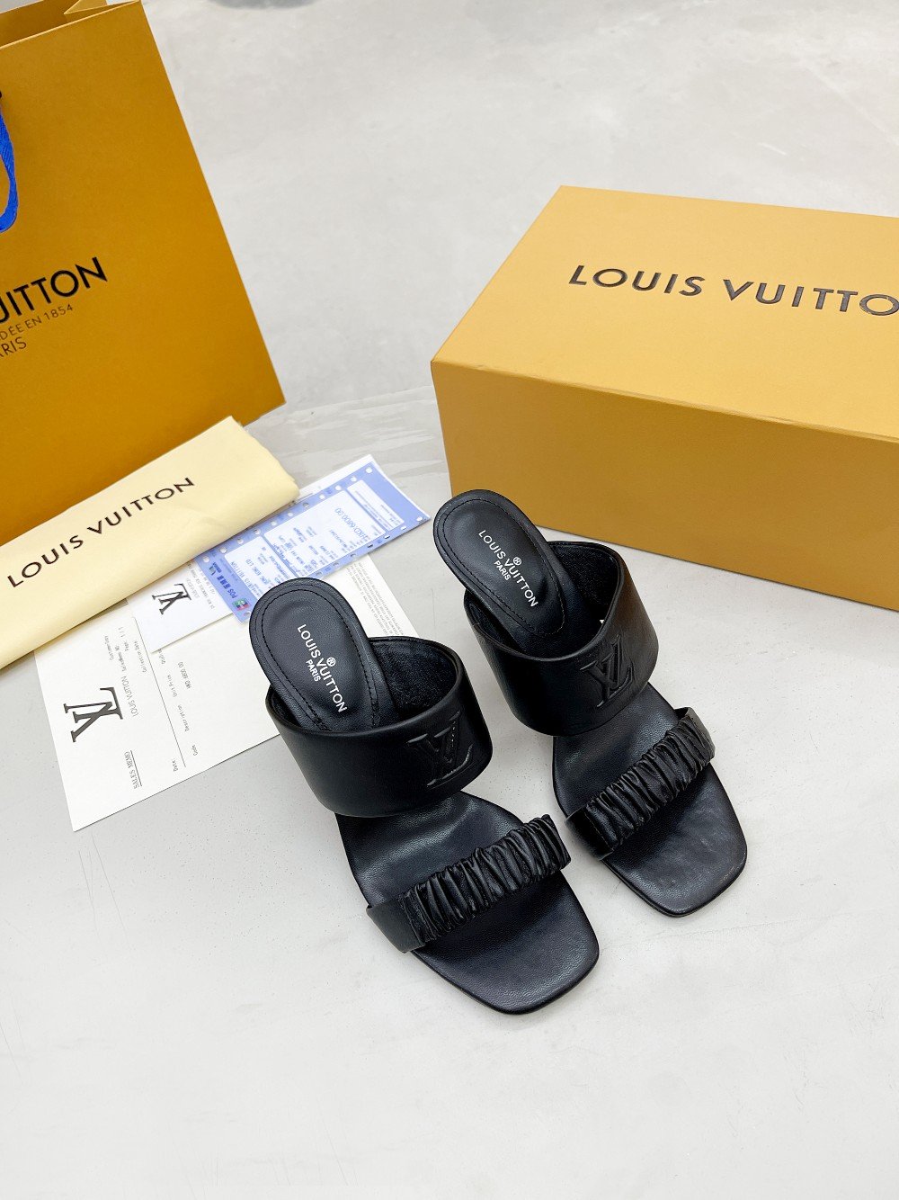 Louis Vuitton Women’s Drapy Mule Black For Women LV 1AAB5P - Image 2