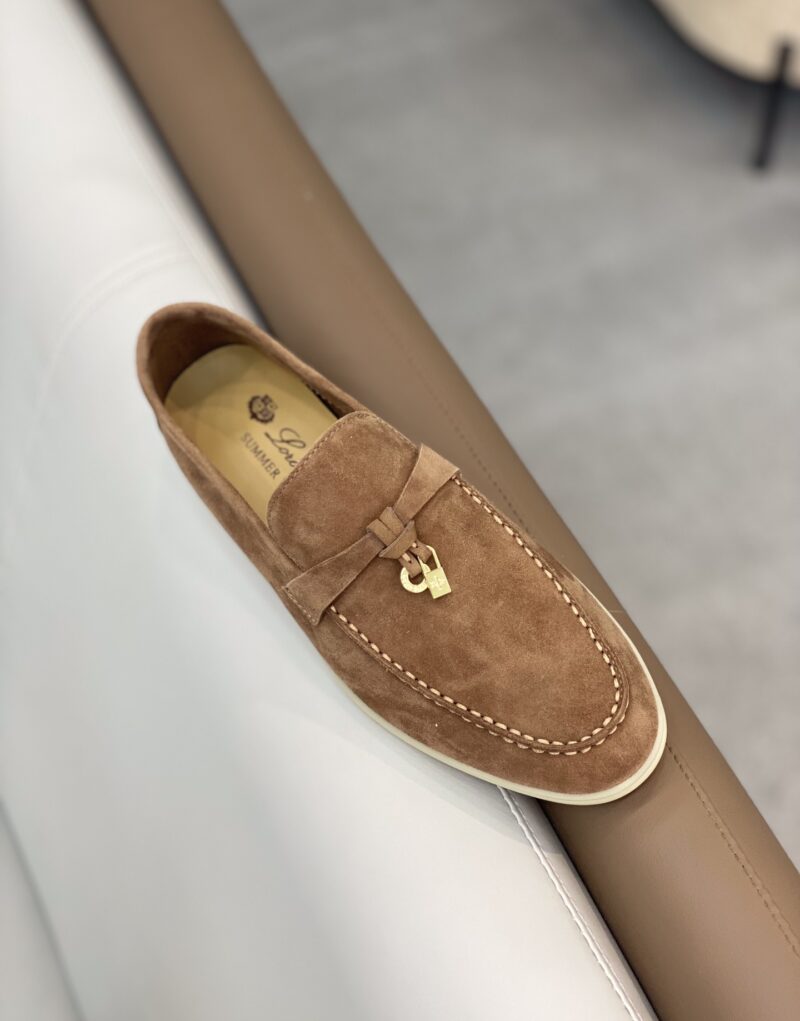 Loro Piana Summer Charms Walk Loafers Saddle Brown For Women – FAE5444 E424 - Image 4