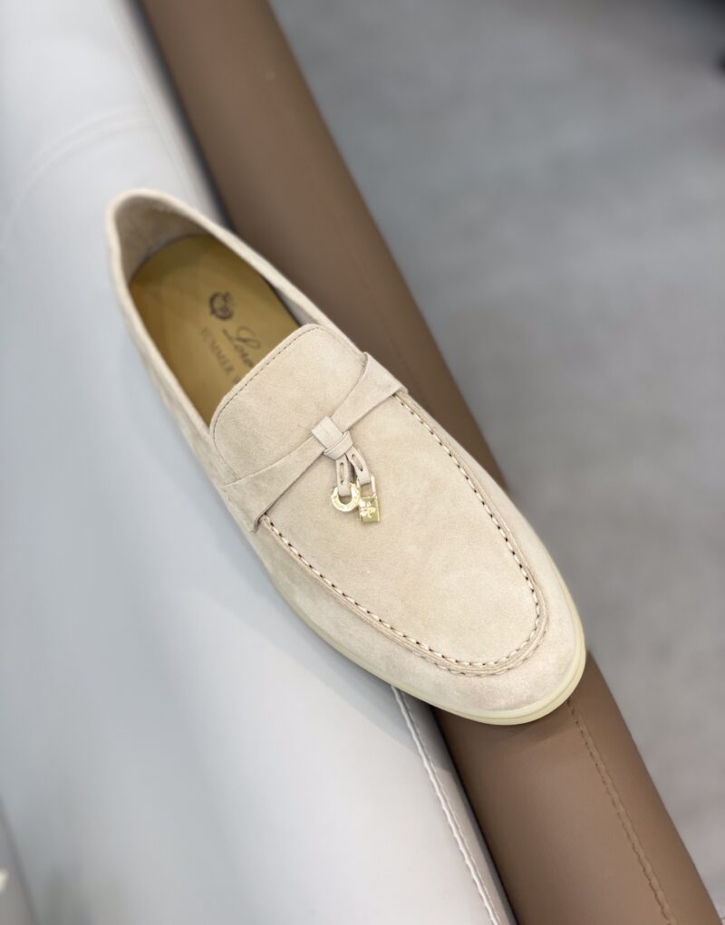 Loro Piana Summer Charms Walk Loafers Beige For Women – FAE5444 2096 - Image 5