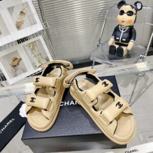 Chanel Women’s Sandals With Chanel Logo Beige For Women