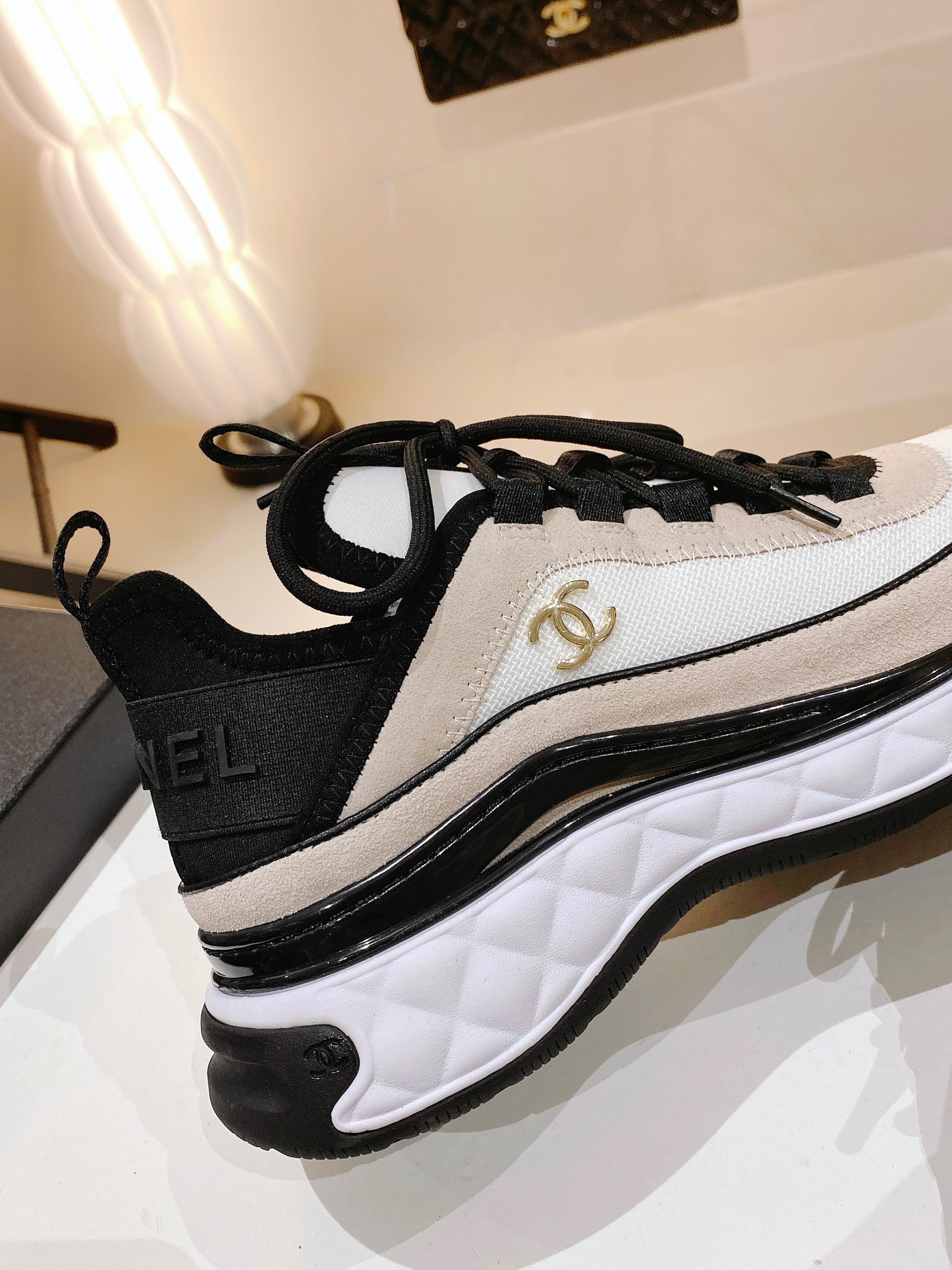 Chanel Women’s Sneakers Beige For Women - Image 8