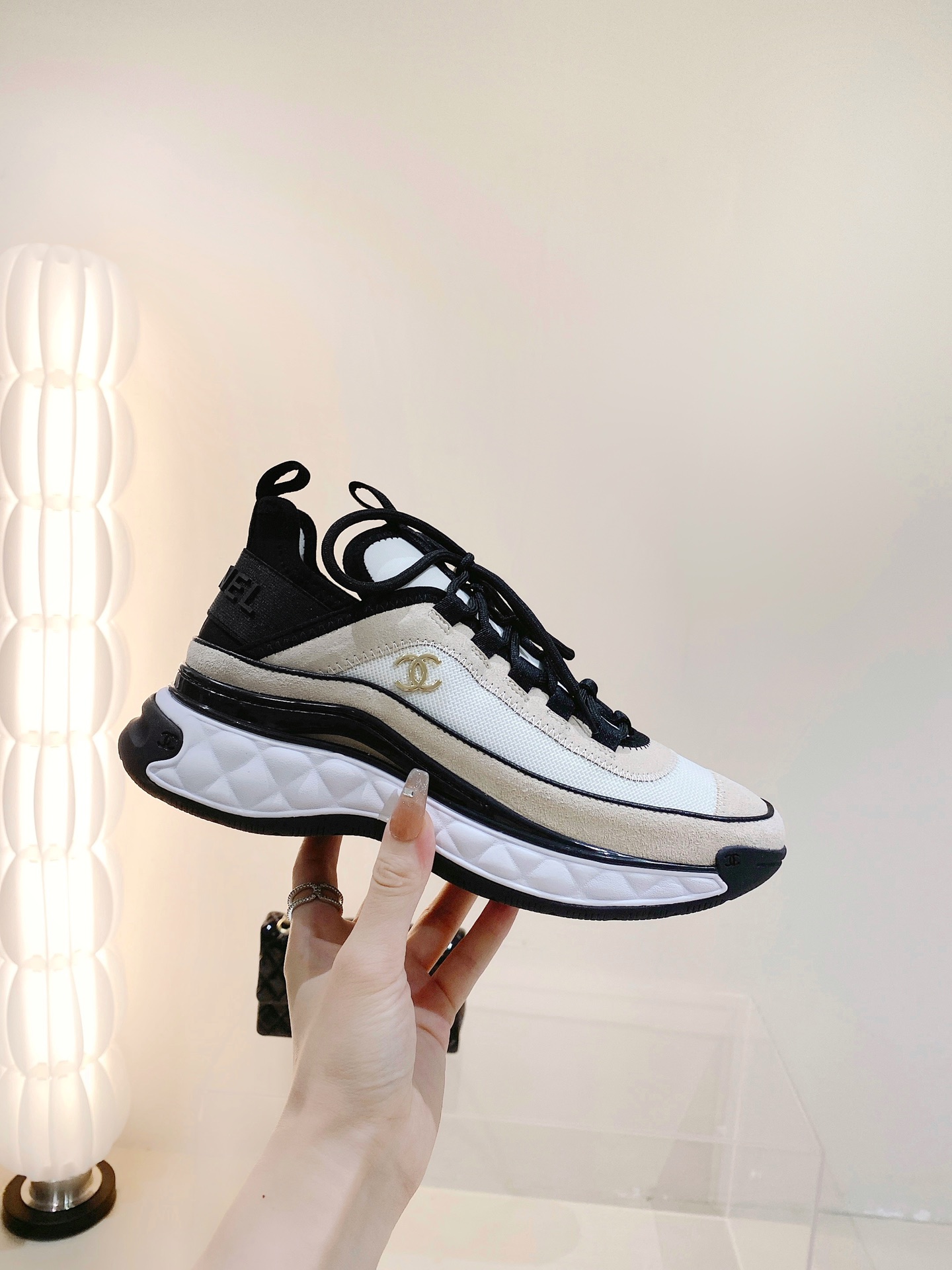 Chanel Women’s Sneakers Beige For Women - Image 3