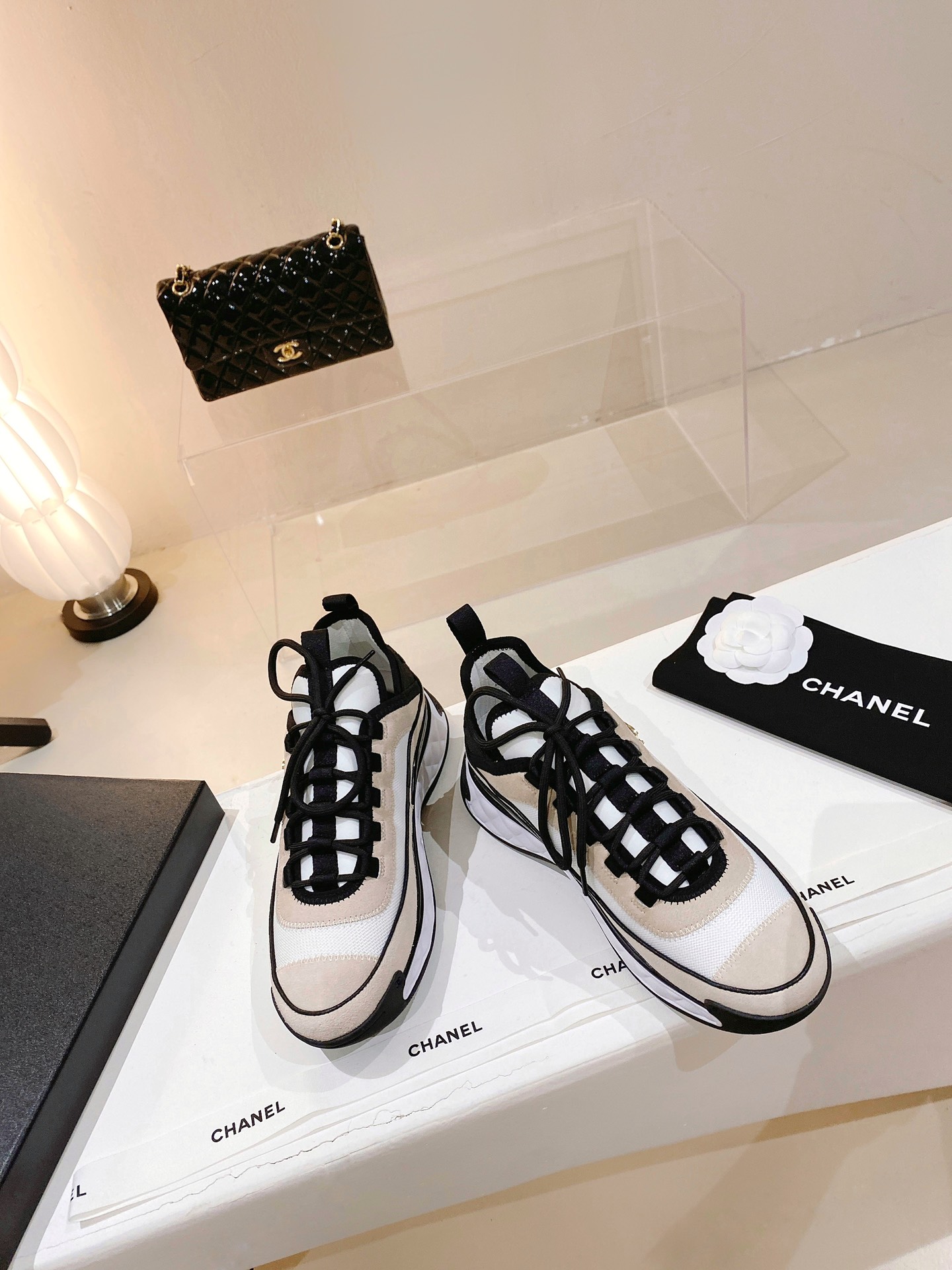 Chanel Women’s Sneakers Beige For Women - Image 4