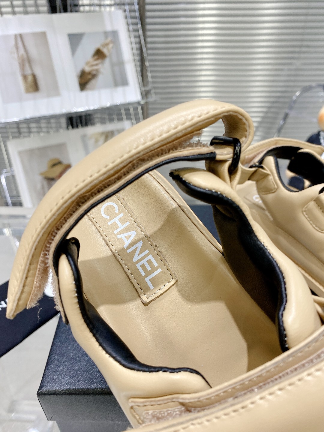 Chanel Women’s Sandals With Chanel Logo Beige For Women - Image 2