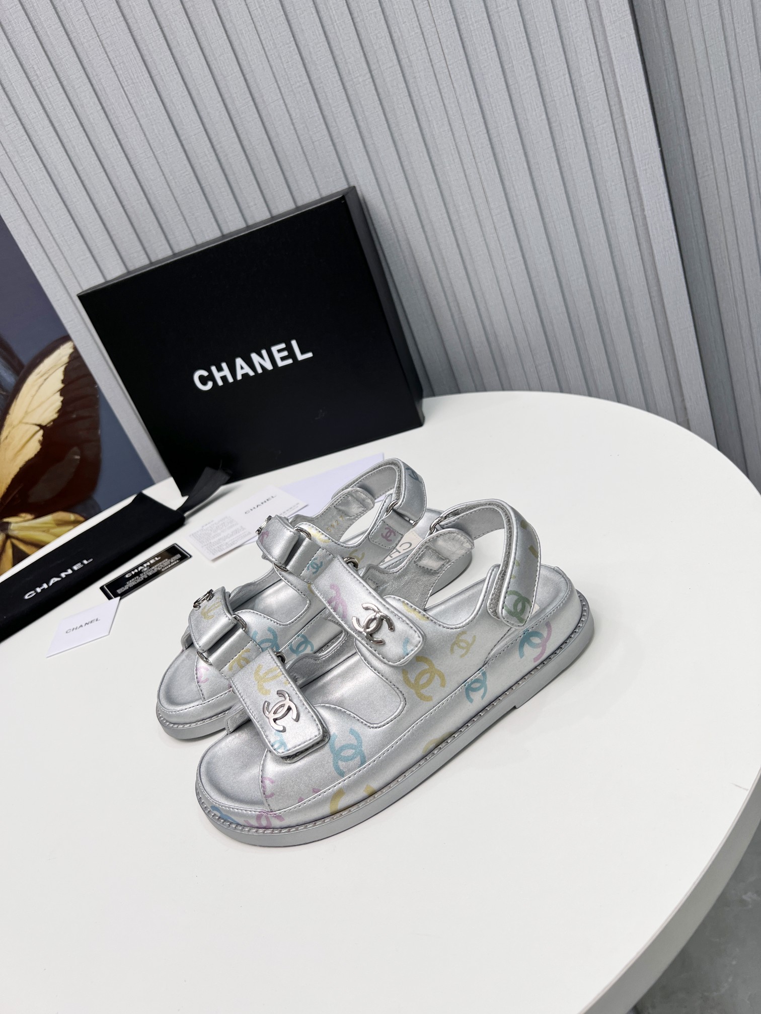 Chanel Women’s Sandals Sliver For Women - Image 3