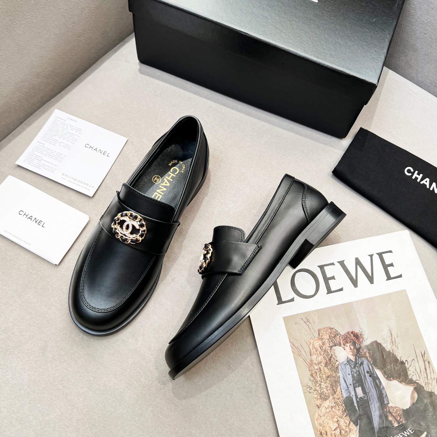 Chanel Women’s Loafers Black For Women - Image 3