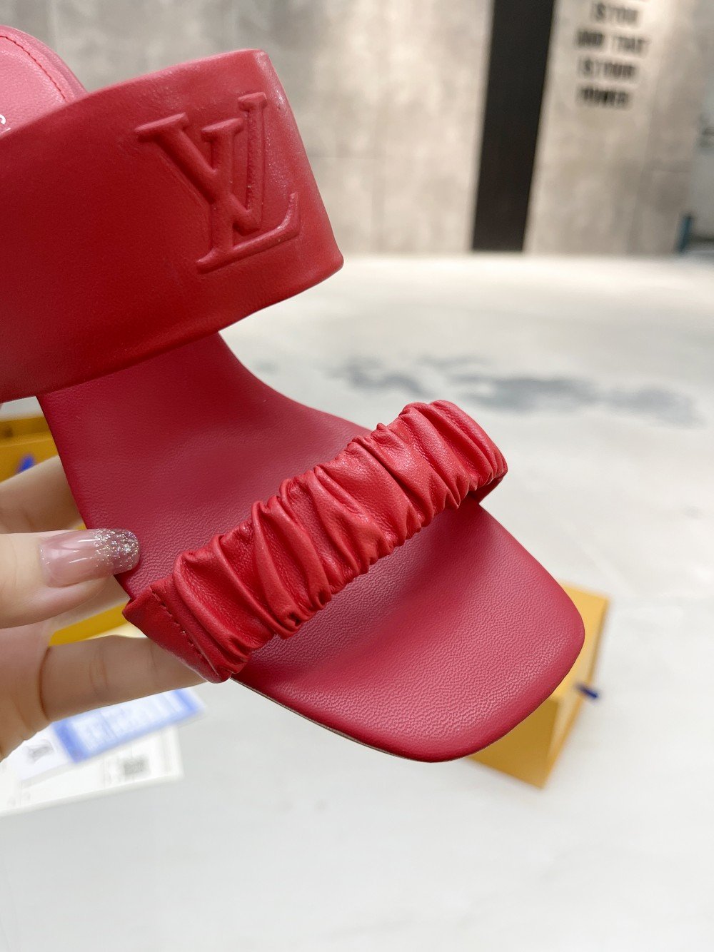 Louis Vuitton Women’s Drapy Mule Red For Women LV - Image 7