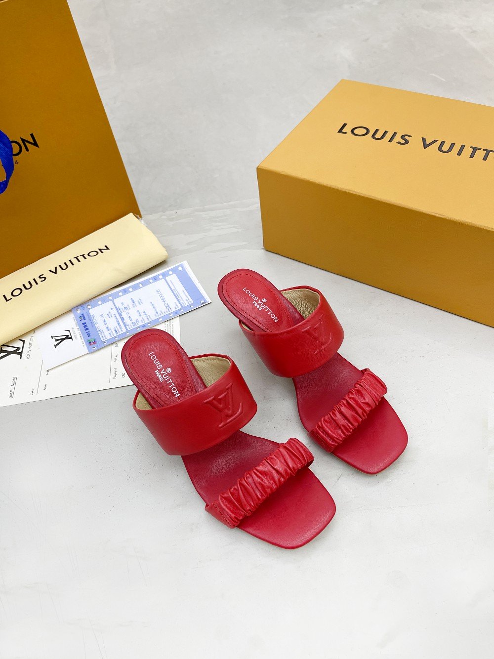 Louis Vuitton Women’s Drapy Mule Red For Women LV - Image 6
