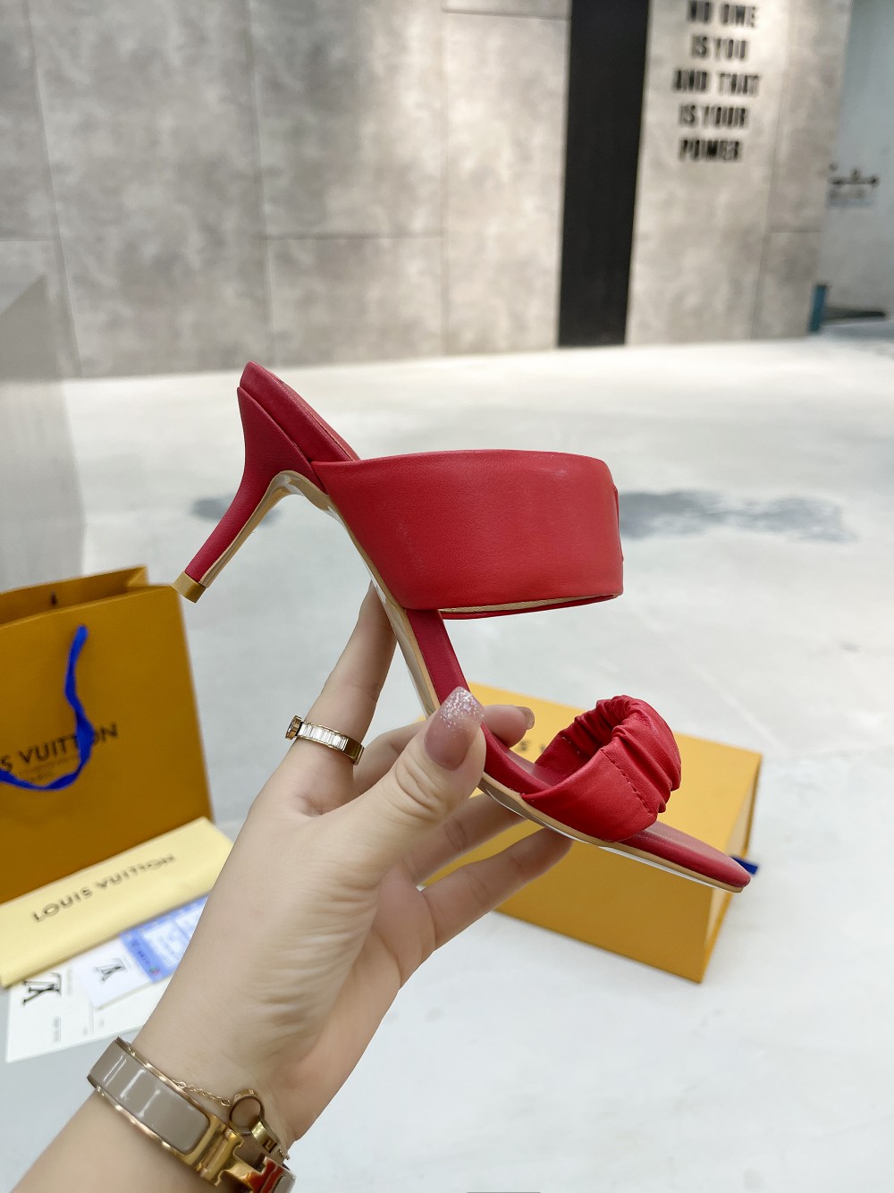Louis Vuitton Women’s Drapy Mule Red For Women LV - Image 2