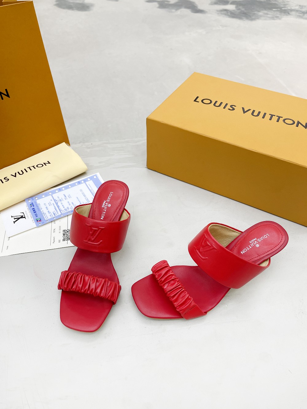 Louis Vuitton Women’s Drapy Mule Red For Women LV