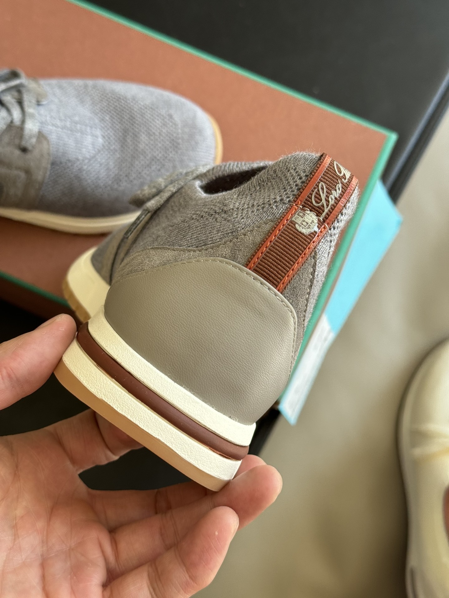 Loro Piana 360 Lp Lady Flexy Walk Sneaker Flannel Gray For Women – FAI7759 M579 - Image 12