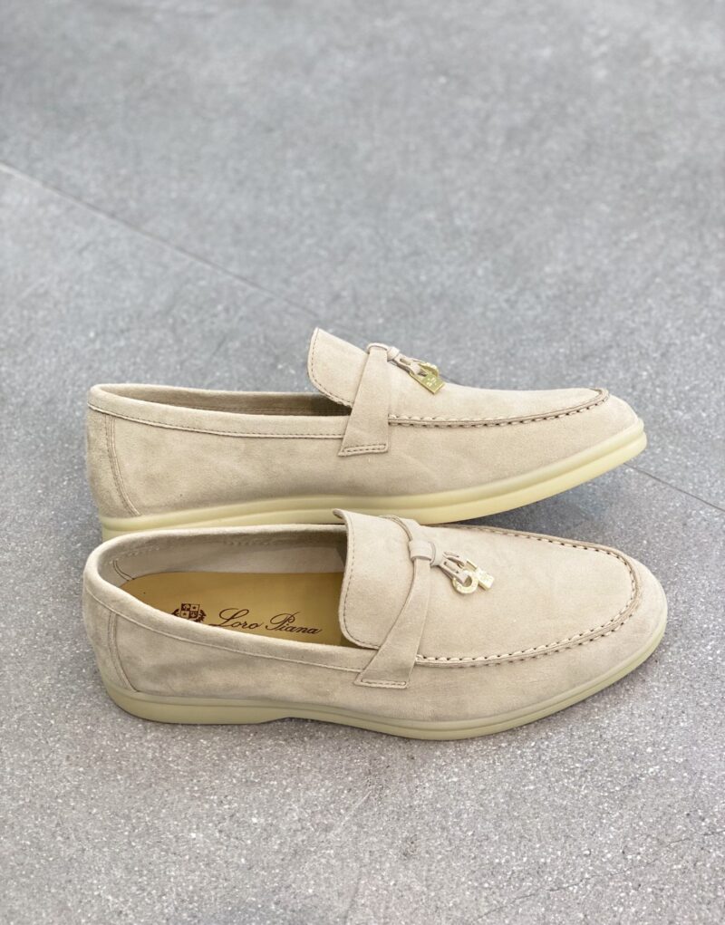 Loro Piana Summer Charms Walk Loafers Beige For Women – FAE5444 2096 - Image 3