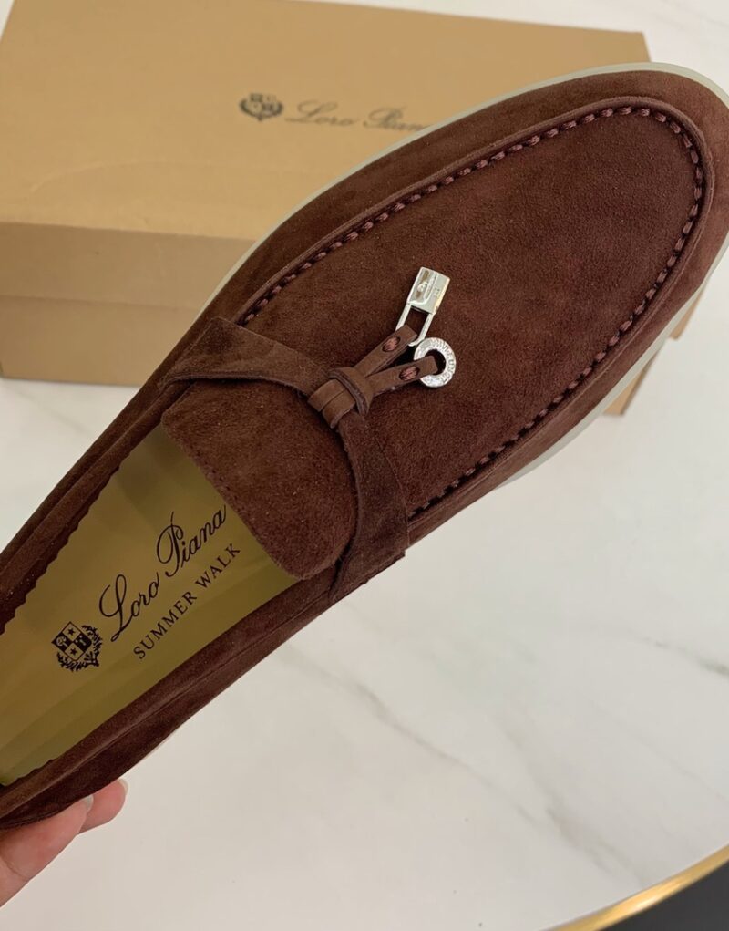 Loro Piana Summer Charms Walk Loafers Chocolate For Women – FAE5444 H026 - Image 3