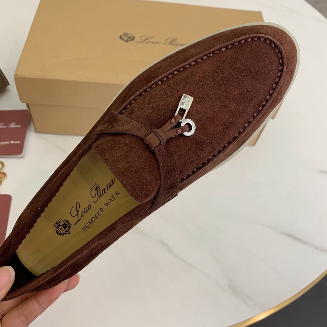 Loro Piana Summer Charms Walk Loafers Chocolate For Women – FAE5444 H026 - Image 13
