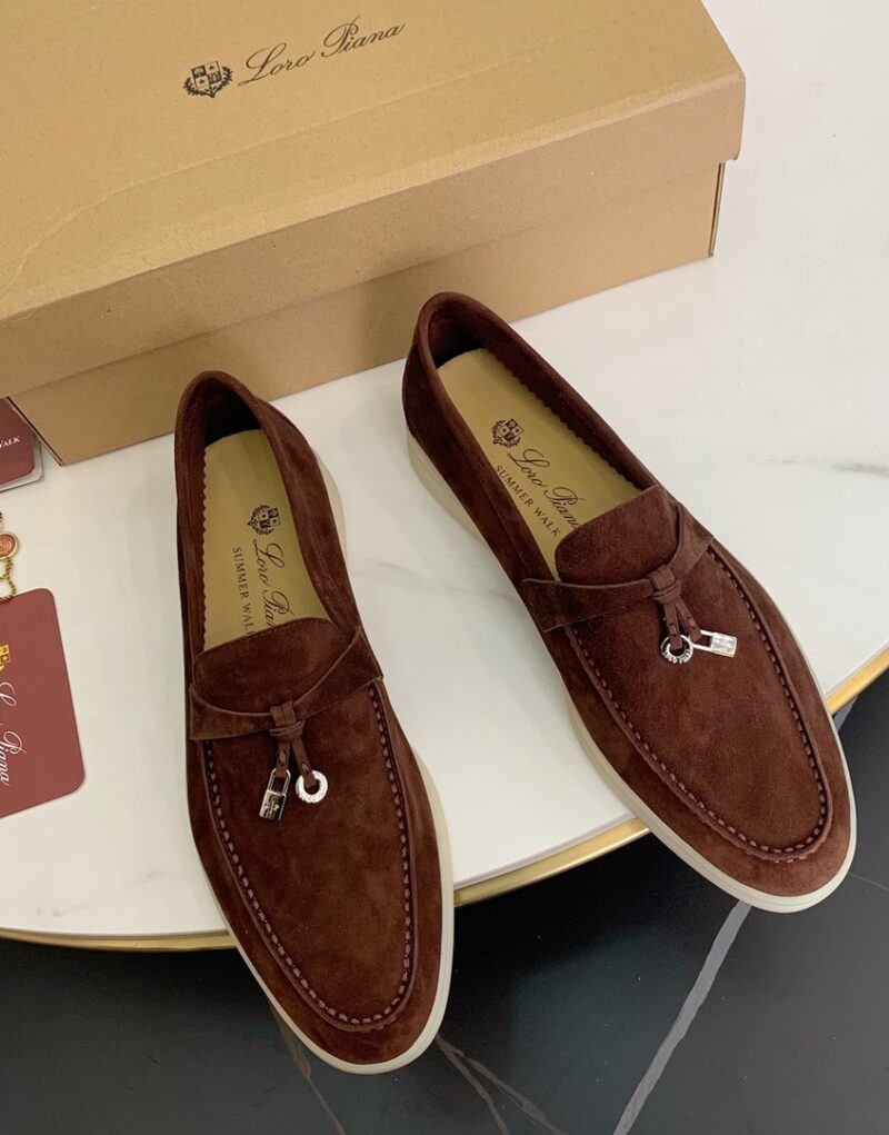 Loro Piana Summer Charms Walk Loafers Chocolate For Women – FAE5444 H026 - Image 4