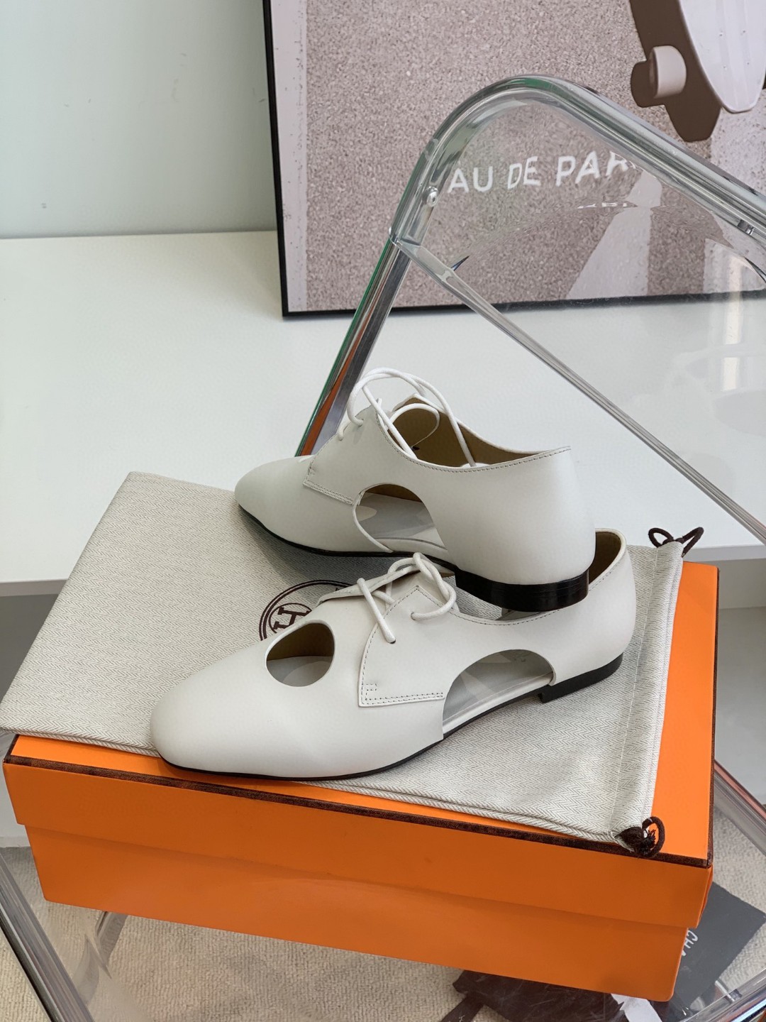 Hermes Epoca Oxford Shoe White For Women, Women’s Shoes H221024Z 90360 - Image 5