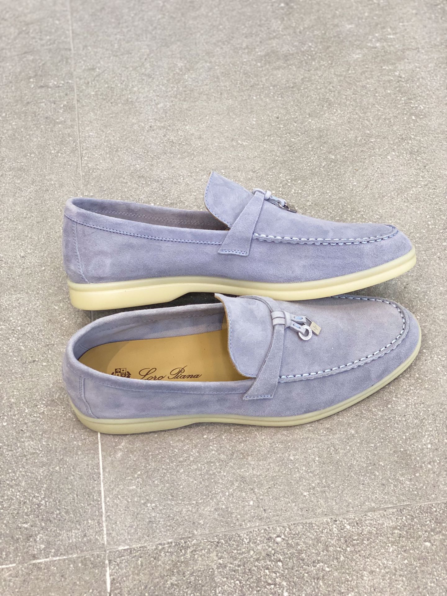 Loro Piana Summer Charms Walk Loafers Purple For Women – FAE5444 401F - Image 10