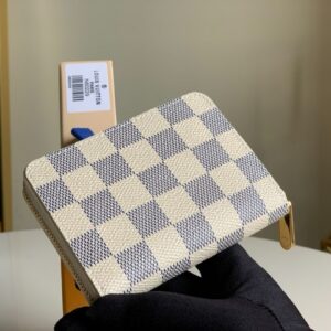 Louis Vuitton Zippy Coin Purse In Damier Azur Canvas White For Women, Women’s Wallet