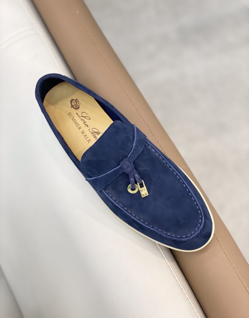 Loro Piana Summer Charms Walk Loafers Blue Fluorite For Women – FAE5444 W13O - Image 2