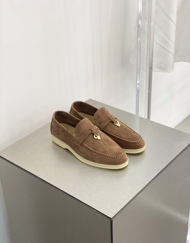 Loro Piana Summer Charms Walk Loafers Saddle Brown For Women – FAE5444 E424 - Image 3