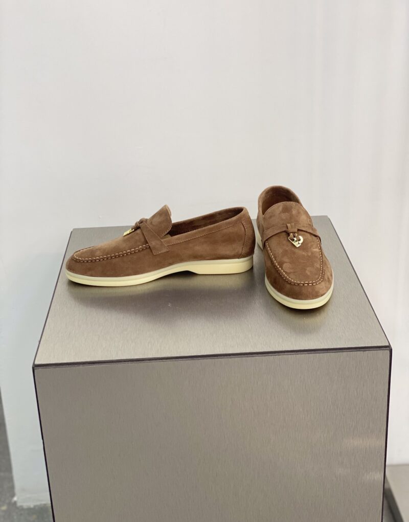 Loro Piana Summer Charms Walk Loafers Saddle Brown For Women – FAE5444 E424 - Image 2