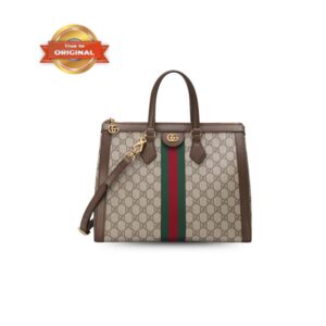 [True-to-ORIGINAL] Gucci Ophidia Medium Top Handle Bag Beige For Women 34cm/13.5in