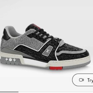 Louis Vuitton Trainer Sneaker Black and Grey Size 40 EU