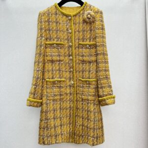 CHANEL JACKET FOR WOMEN – SIZE M – YELLOW