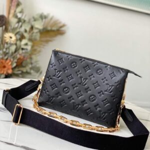[True-to-ORIGINAL] Louis Vuitton Coussin PM Monogram 10.2 Inches Black