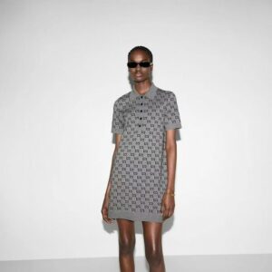 Gucci Wool Jacquard Polo Dress Women – Size L