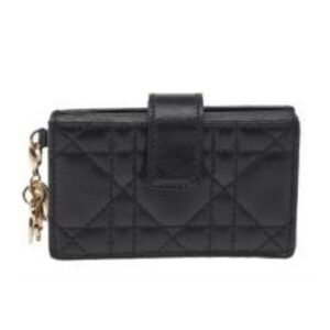 Lady Dior 5-Gusset Card Holder Black/Burgundy/Grey/Light Black For Women 4in/10.5cm – Black