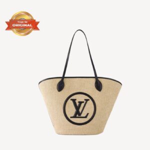 [True-to-ORIGINAL] Louis Vuitton Saint Jacques Raffia Black For Women 22.4in/57cm