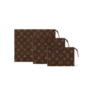 Louis Vuitton Trio Toiletry Pouch Wallet Brown For Women 9,8in/25cm M47195 – HIGH QUALITY