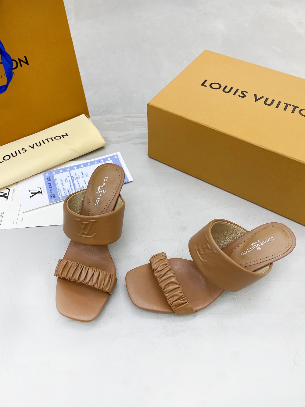 Louis Vuitton Women’s Drapy Mule Brown For Women LV