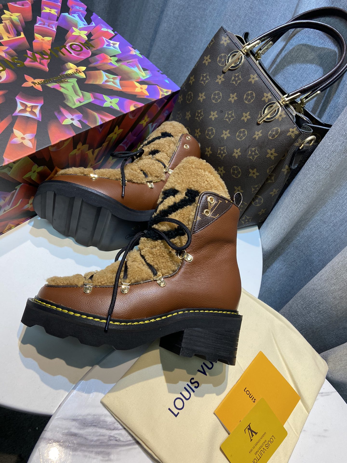 Louis Vuitton Women’s Beaubourg Ankle Boot Brown For Women LV - Image 5