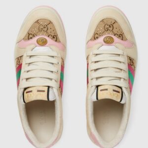 Gucci Screener GG Beige And Ebony Canvas With Crystals for Women – 8 US