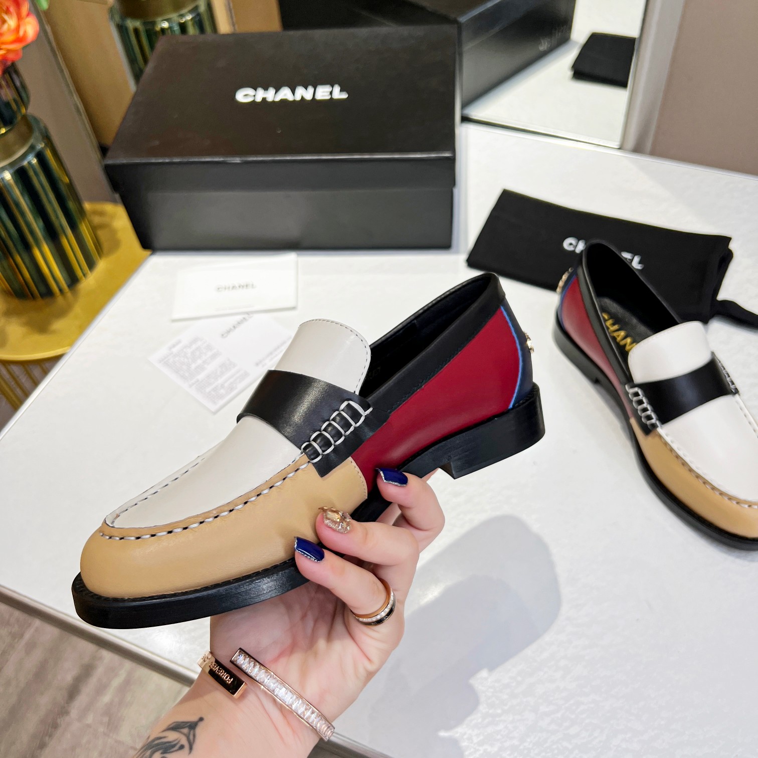 Chanel Women’s Loafers Multicolor For Women 1.2 in/3cm - Image 3